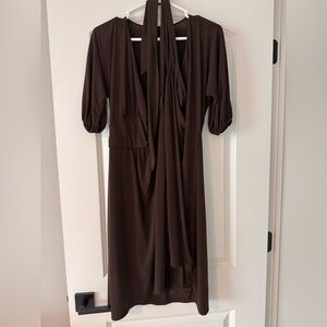 Tie Around Brown Women's Dress